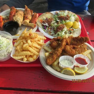 Fish & Scallop Combo Plate