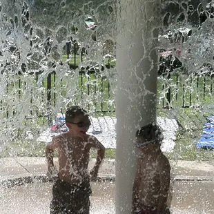 Brock and cousin Oscar at the pool!