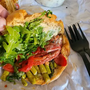 Roasted veggie sandwich