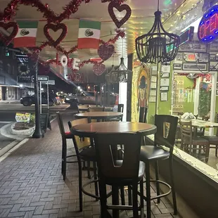 Outside seating