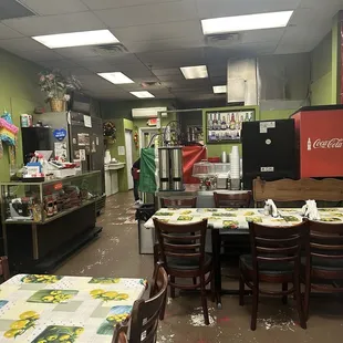 Inside restaurant