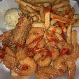 Shrimp and fries