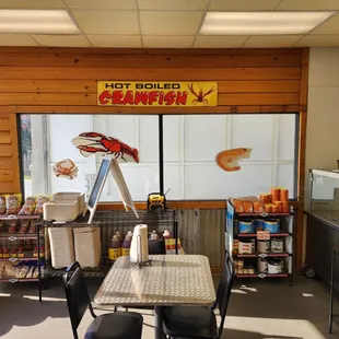 the inside of a restaurant