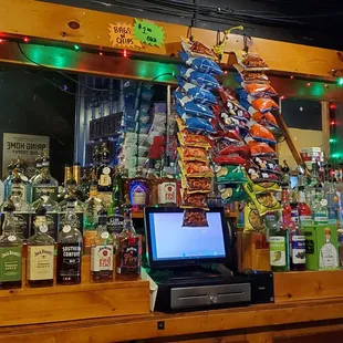 Behind the bar