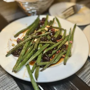 Haricot verts - French green beans sautéed in butter and relish