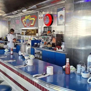 Mostly true to form if trying to adhere to the metallic art deco diner look.