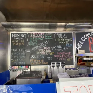 Bert's Diner: Daily special menu