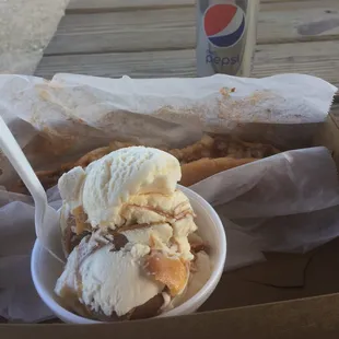 a bowl of ice cream