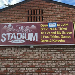 Says 'Open noon (for 1st 30 days) to 2 AM'