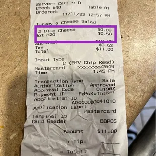 Charge for hot water, new one on me.