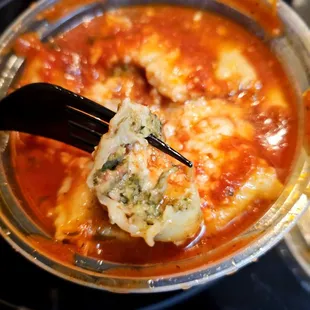 inside of the Beef Ravioli