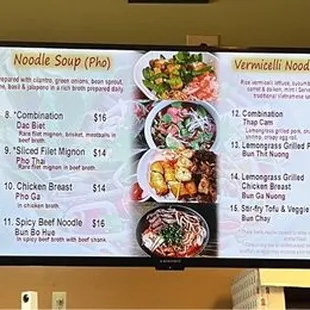 Full menu