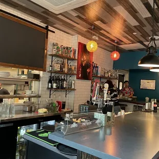 The bar, and this little place, quieter, actually near the bar area than it was in the dining area