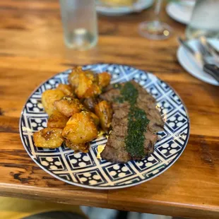 Chimichurri steak and potatoes