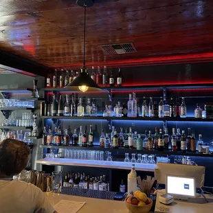 a man sitting at a bar