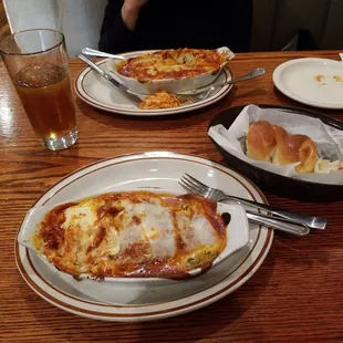 Pasta sampler!! Sorry, took bite before pic, but I was hungry!!