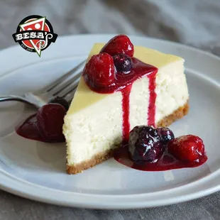 a slice of cheesecake