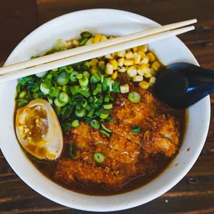 chicken kastu curry ramen