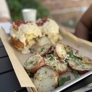 Chicken Biscuits and gravy