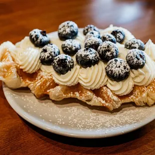 Blueberry vanilla croffle