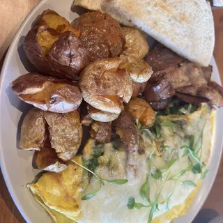 Spinach & Mushroom Omelette