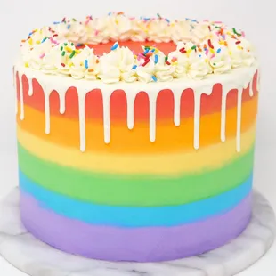 Triple Rainbow Cake