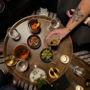 Our cocktails and snacks