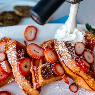 waffles, food