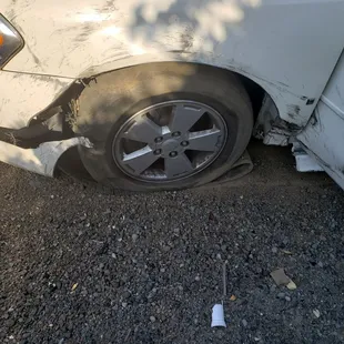 This tire was put on 3 weeks ago and this was the end result