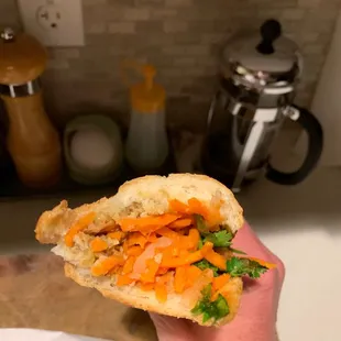 This is supposed to be 9. BBQ Pork Sandwich. All carrots. I'm checking my stuff before I leave next time.