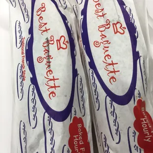 two bags of baguette