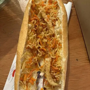 Tofu bahn mi..... more like fried vermicelli bahn mi