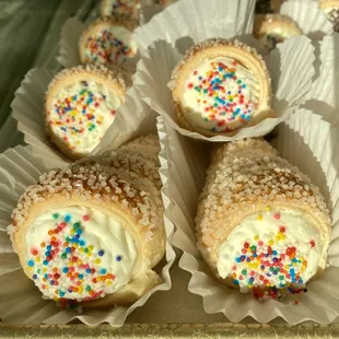 Cream Horns with Sprinkles
