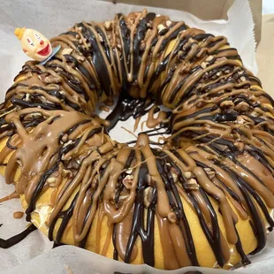 Turtle Cream Cheese King Cake