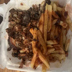 Scraps of ribs opened it and thought it was Pulled Pork , Horrible old scraps