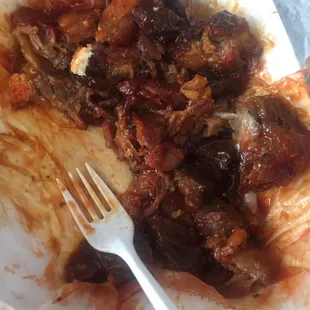 This is the rib tips I received looks like dog food. Never eating here again