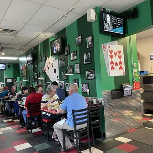 people sitting at tables