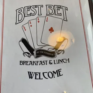 a sign for a restaurant