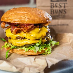 Delicious cheeseburgers at Best Buns Bread Co