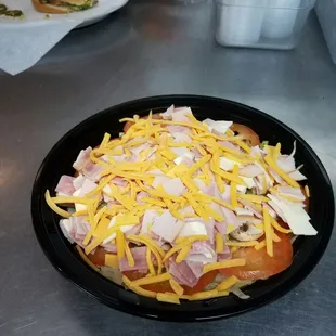 a plate of food on a table