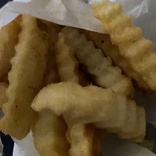 french fries in a wrapper