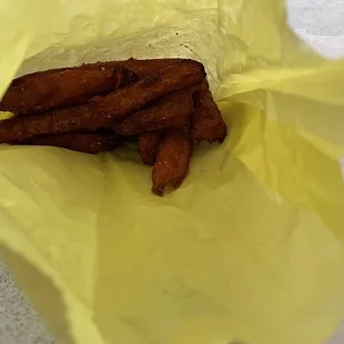 6oz (frozen weight) of sweet potato fries