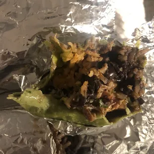 Teriyaki Chicken Burrito w/ spinach tortilla
