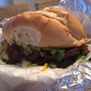 Massive Carne Asada torta!!! Mmmm mmm mmm