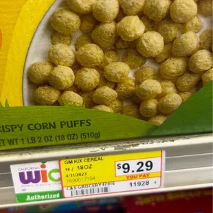 Best Buy family size kix for 9.29