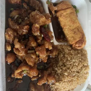 Scallion chicken lunch special
