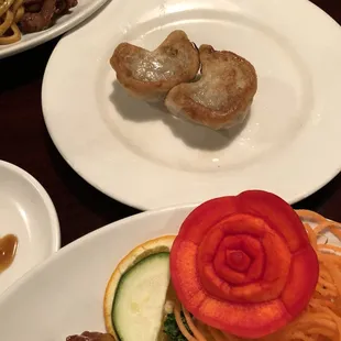 a plate of food on a table