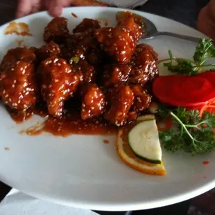a plate of food on a table