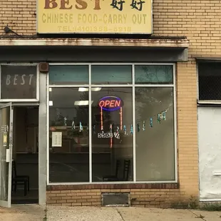 the front of the store