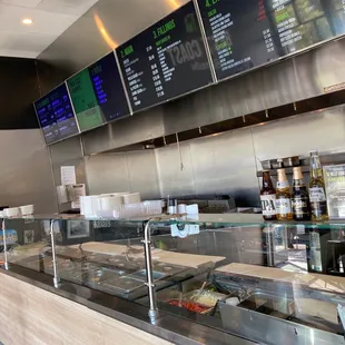 Prep area/menu